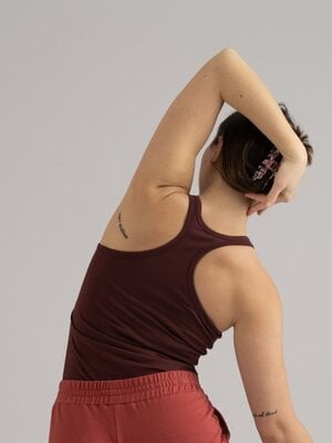 Yogamii - Duurzame Yoga Kleding Anjali Yoga Top Dark Plum