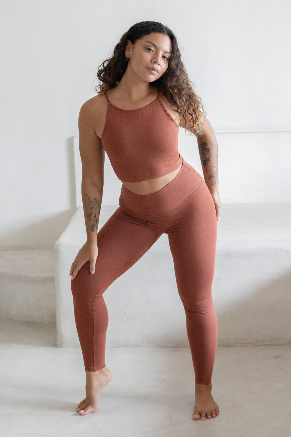 Eira Bamboo Hoge Taille Legging Cinnamon I love yoga