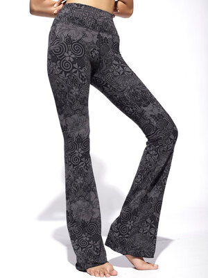 Funky Simplicity - Duurzame Yoga Kleding Flare Legging Nagomi Grey Black Super High Waist