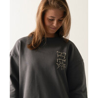 Enjoy Being Paused Oversized Sweatshirt Anthracite