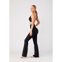 Seamless Flare Tights Black