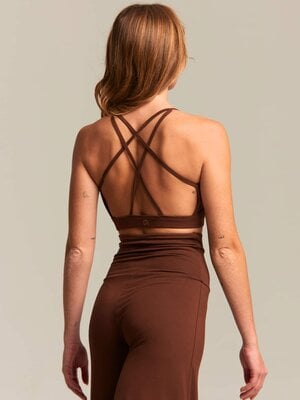 Shambhala Barcelona-Yoga en Sportkleding Akasha Bra Bruin