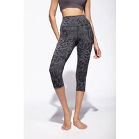 Feather Capri 3/4 Leggings Grey Black