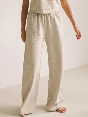 The View Yoga Teya Linen Pants Beige