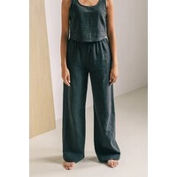 Teya Linen Pants Black