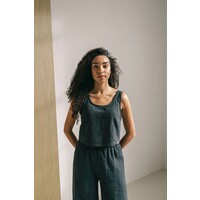 Rio Linnen Top Zwart