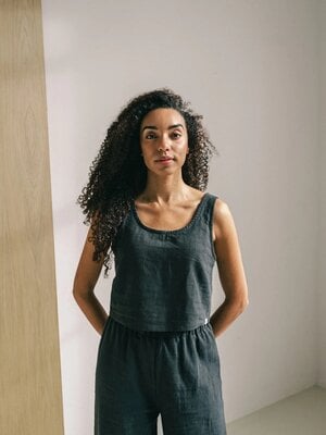 The View Yoga- Verantwoorde Yoga en Lounge Kleding Rio Linen Top Black