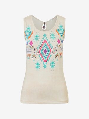 The Spirit of Om- Yoga Kleding van Biologisch Katoen Yoga Top Be Happy