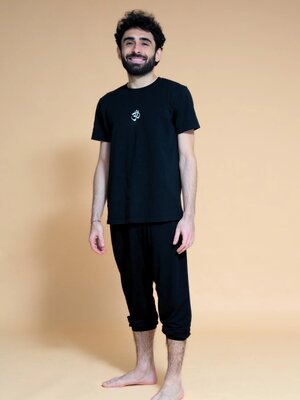 Shambhala Barcelona-Yoga en Sportkleding Om T-Shirt Zwart Man
