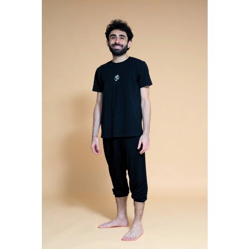 Shambhala Barcelona-Yoga en Sportkleding Om T-Shirt Zwart Man Shambhala Barcelona-Yoga en Sportkleding Om T-Shirt Zwart Man