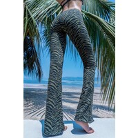 Flare Legging Olive Black Zebra