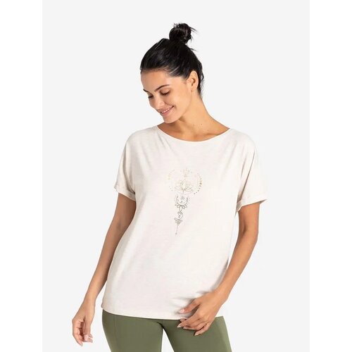 The Spirit of Om- Yoga Kleding van Biologisch Katoen Shirt Beige Melange Gold The Spirit of Om- Yoga Kleding van Biologisch Katoen Shirt Beige Melange Gold