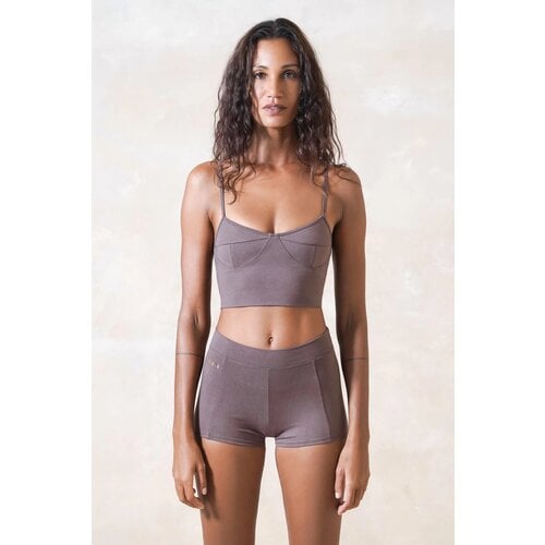 Studio K Yogawear- Yoga en Lounge Kleding Ylva Bamboo Bralette Taupe Studio K Yogawear- Yoga en Lounge Kleding Ylva Bamboo Bralette Taupe