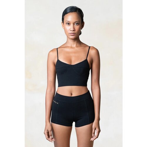 Studio K Yogawear- Yoga en Lounge Kleding Ylva Bamboo Bralette Zwart