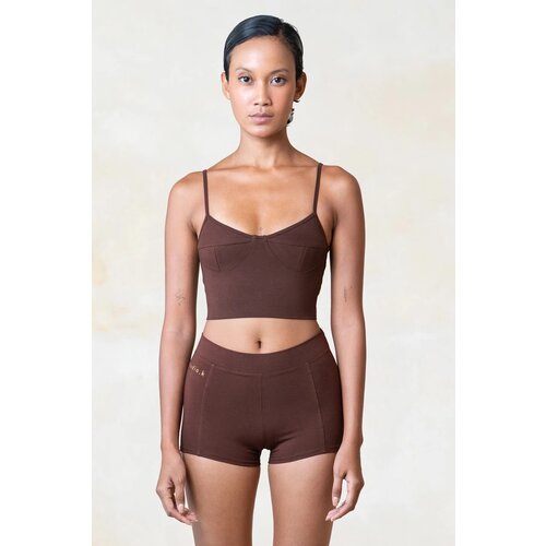Studio K Yogawear- Yoga en Lounge Kleding Ylva Bamboo Bralette Chestnut
