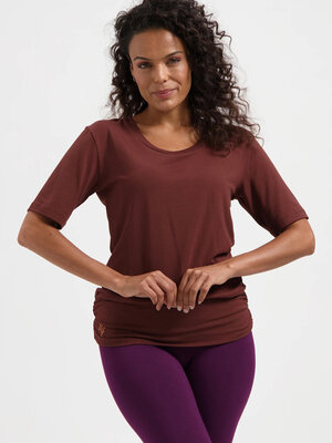 Urban Goddess - Duurzame Yoga- en Lounge Kleding Kami Yoga Tee Marron