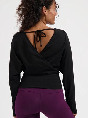 Urban Goddess - Duurzame Yoga- Pilates en Active Kleding Ala Longsleeve Yoga Shirt  Zwart