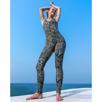 Wild Catsuit Cream Black