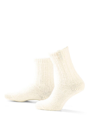 Soxs - Hippe Wollen Sokken Woolen Socks Antislip in Off-White Wool Label Blanc de Blanc Medium
