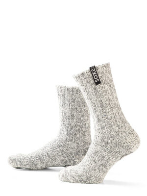 Soxs - Hippe Wollen Sokken Wollen Sokken Antislip in Grijze Wol Label Phantom Medium