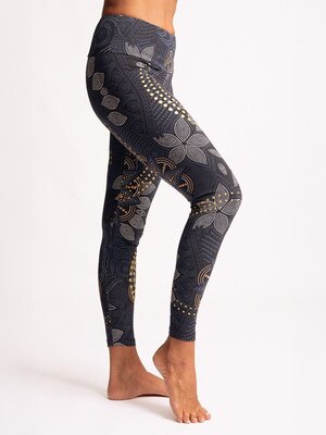 The Spirit of Om- Yoga Kleding van Biologisch Katoen Yoga Legging Maui Blauw