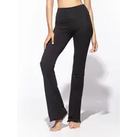 Super Hoge Taille Flare Legging Zwart