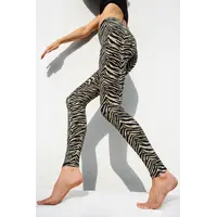 High Waist Legging Cream Black Zebra