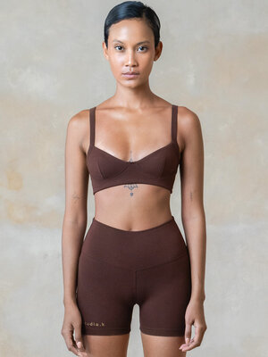 Studio K Yogawear- Yoga en Lounge Kleding Elna Bamboo Bralette Chestnut