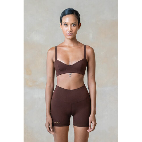 Studio K Yogawear- Yoga en Lounge Kleding Elna Bamboo Bralette Chestnut