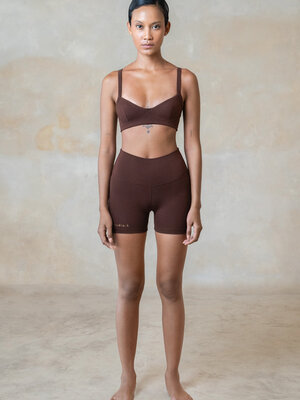 Studio K Yogawear- Yoga en Lounge Kleding Disa Bamboo Shorts Chestnut