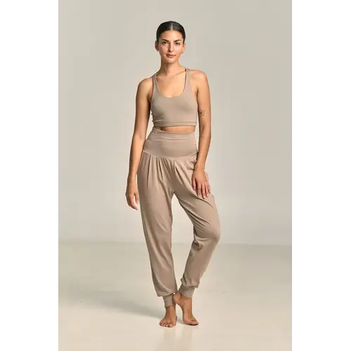 Shambhala Barcelona-Yoga en Sportkleding Purusha Harem Pant Clay