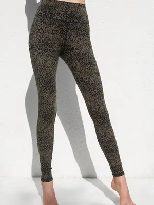 Funky Simplicity - Duurzame Yoga Kleding High Waist Legging Olive Black Leopard