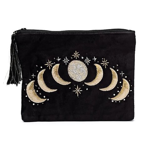 Phoenix Import Black velvet case with moon phases