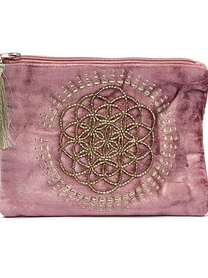 Phoenix Import Rose velvet case with Flower of Life
