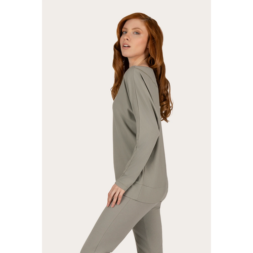Urban Goddess - Duurzame Yoga- Pilates en Active Kleding Budhi Longsleeve Yoga Shirt Smokey Quartz