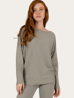 Urban Goddess - Duurzame Yoga- Pilates en Active Kleding Budhi Longsleeve Yoga Shirt Smokey Quartz