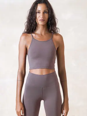Studio K Yogawear- Yoga en Lounge Kleding Ester Bamboo Bra Bamboo Taupe
