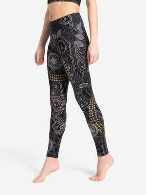 The Spirit of Om- Yoga Kleding van Biologisch Katoen Yoga Legging Maui Black Nature