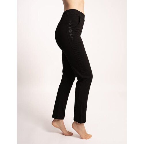 The Spirit of Om- Yoga Kleding van Biologisch Katoen Yoga Pants Akama Zwart