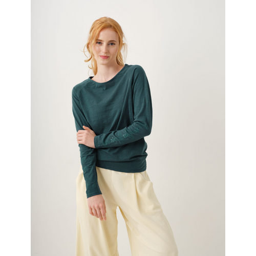 The Spirit of Om- Yoga Kleding van Biologisch Katoen Lange Mouw Shirt Priya