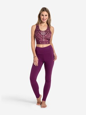 The Spirit of Om- Yoga Kleding van Biologisch Katoen Yoga Legging Satya Viola