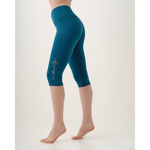 The Spirit of Om- Yoga Kleding van Biologisch Katoen Yoga Legging Capri Vana