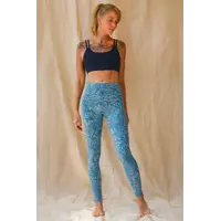 High Waist Legging Bloom Blue