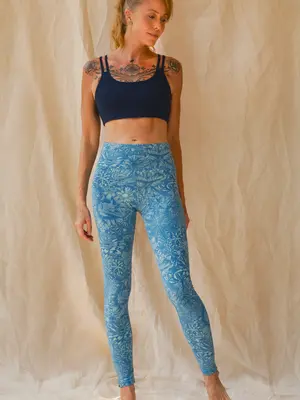 Funky Simplicity - Duurzame Yoga Kleding High Waist Legging Bloom Blue