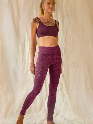 Funky Simplicity - Duurzame Yoga Kleding High Waist Legging Bloom Fuchsia Purple