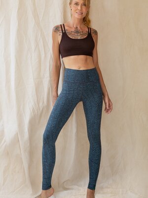Funky Simplicity - Duurzame Yoga Kleding Hoge Taille Legging Tosca Bruin Argus