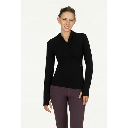 Urban Goddess - Duurzame Yoga- Pilates en Active Kleding Ishtar Longsleeve Yoga Shirt  Zwart