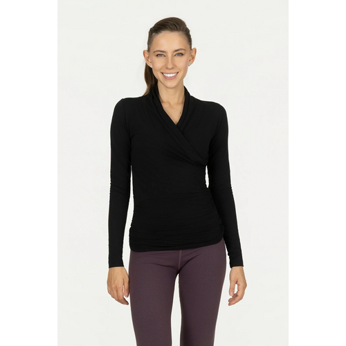 Urban Goddess - Duurzame Yoga- Pilates en Active Kleding Good Karma Yoga Top Long Sleeves Black