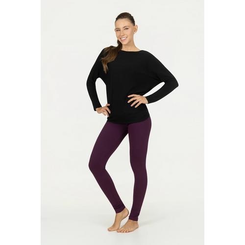 Urban Goddess - Duurzame Yoga- Pilates en Active Kleding Budhi Longsleeve Yoga Shirt Zwart