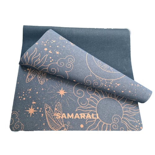 Samarali -  Yoga- en Lifestyle Cosmic Harmony Cork Yoga Mat Navy Blue